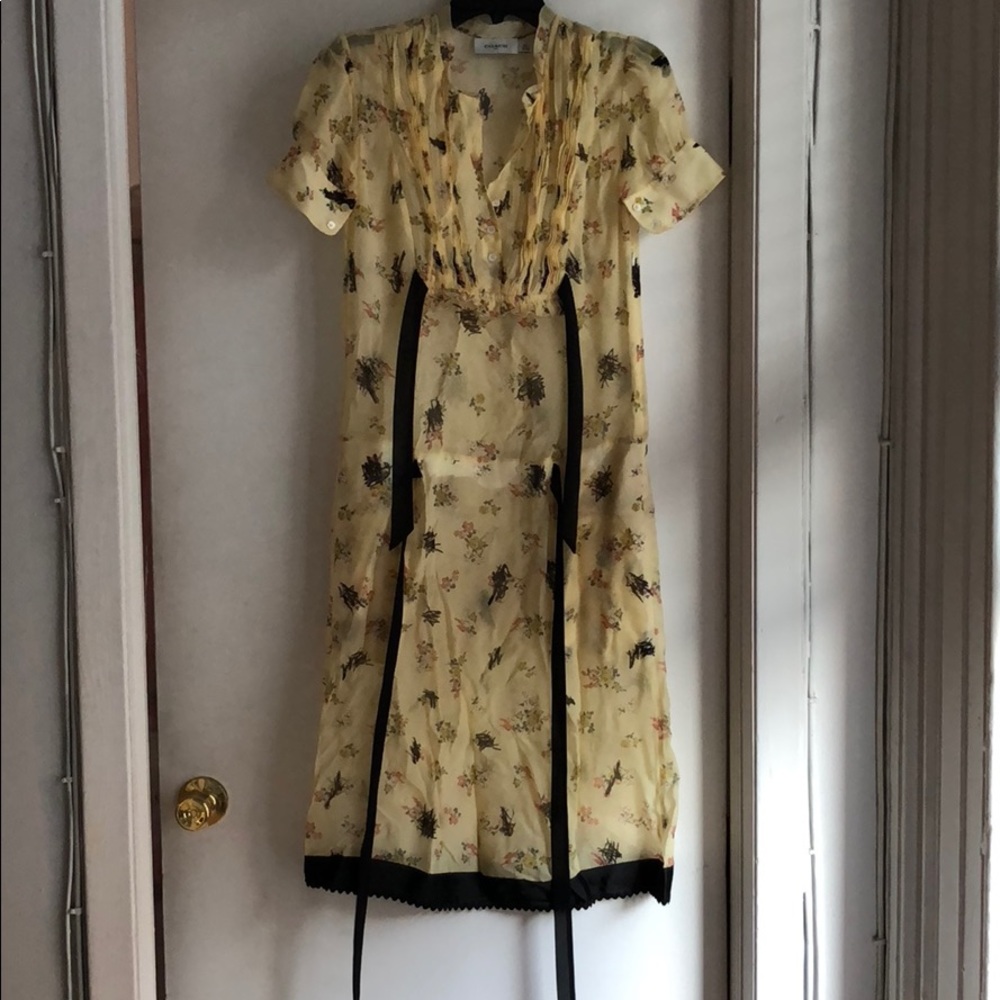 Coach midi yellow floral sundress
